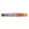 16ctw Baguette Cut Multicolor Sapphire Rainbow Bracelet