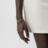 14ctw Princess Cut Invisibly Set Emerald Link Bracelet