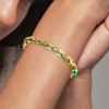 14ctw Princess Cut Invisibly Set Emerald Link Bracelet