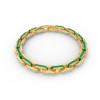 14ctw Princess Cut Invisibly Set Emerald Link Bracelet
