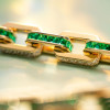 14ctw Princess Cut Invisibly Set Emerald Link Bracelet
