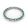 14ctw Princess Cut Invisibly Set Emerald Link Bracelet