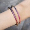 6ctw Channel-set Princess Cut Multicolor Sapphire Eternity Bangle