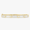 4ctw Round and Baguette Cut White Sapphire Stackable Bangle