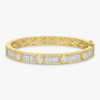 4ctw Round and Baguette Cut White Sapphire Stackable Bangle