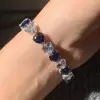 East West Heart Cut Blue Sapphire Bracelet