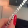 Pear-shaped Cut Sterling Silver Bracelet
