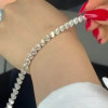 Pear-shaped Cut Sterling Silver Bracelet