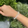 40ctw Princess Cut White Sapphire Tennis Bracelet