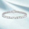 40ctw Princess Cut White Sapphire Tennis Bracelet