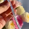 40ctw Princess Cut White Sapphire Tennis Bracelet