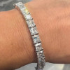 40ctw Princess Cut White Sapphire Tennis Bracelet