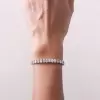 Oval Cut White Sapphire Tennis Bracelet 