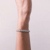 Oval Cut White Sapphire Tennis Bracelet 