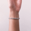 Oval Cut White Sapphire Tennis Bracelet 