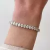 Oval Cut White Sapphire Tennis Bracelet 