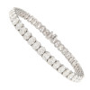Oval Cut White Sapphire Tennis Bracelet 