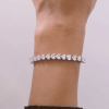 6ctw Heart Cut White Sapphire Tennis Bracelet