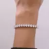 6ctw Heart Cut White Sapphire Tennis Bracelet