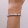 6ctw Heart Cut White Sapphire Tennis Bracelet