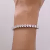 6ctw Heart Cut White Sapphire Tennis Bracelet