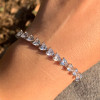 6ctw Heart Cut White Sapphire Tennis Bracelet