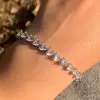 6ctw Heart Cut White Sapphire Tennis Bracelet