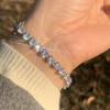 6ctw Heart Cut White Sapphire Tennis Bracelet