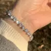 6ctw Heart Cut White Sapphire Tennis Bracelet