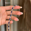 22.5ctw Emerald Cut Blue Sapphires Tennis Bracelet