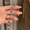 22.5ctw Emerald Cut Blue Sapphires Tennis Bracelet