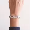 10ctw Emerald Cut White Sapphire Link Bracelet