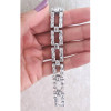 10ctw Emerald Cut White Sapphire Link Bracelet