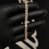 12ctw Heart Cut White Sapphire Tennis Bracelet in Rose Gold