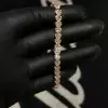12ctw Heart Cut White Sapphire Tennis Bracelet in Rose Gold