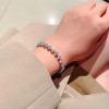 12ctw Heart Cut White Sapphire Tennis Bracelet in Rose Gold
