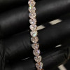 12ctw Heart Cut White Sapphire Tennis Bracelet in Rose Gold