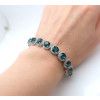 Round Cut Emerald Halo Bracelet