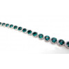 Round Cut Emerald Halo Bracelet