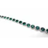Round Cut Emerald Halo Bracelet