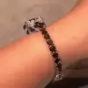 20ct Round Cut Blue Sapphire Vintage Statement Bracelet