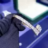 8ctw Baguette Cut White Sapphire Bypass Bangle