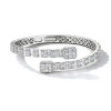 8ctw Baguette Cut White Sapphire Bypass Bangle