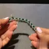 41ctw Emerald Cut Green Sapphire Statement Bracelet