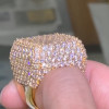 14ctw White Sapphire Paved Bold Square Dome Ring