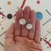 10ctw White Sapphire Ball Back Vintage Drop Earrings