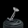 Oval Cut White Sapphire Engagement Ring