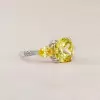 3.5ct Three-stone Yellow Sapphire Ring in Gold