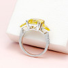 3.5ct Three-stone Yellow Sapphire Ring in Gold