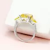 3.5ct Three-stone Yellow Sapphire Ring in Gold